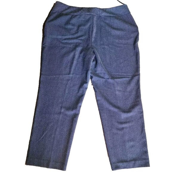 INVESTMENTS II Blue White Pull On Pants with Zip Pockets Womens Plus Size 20WS - Picture 5 of 5